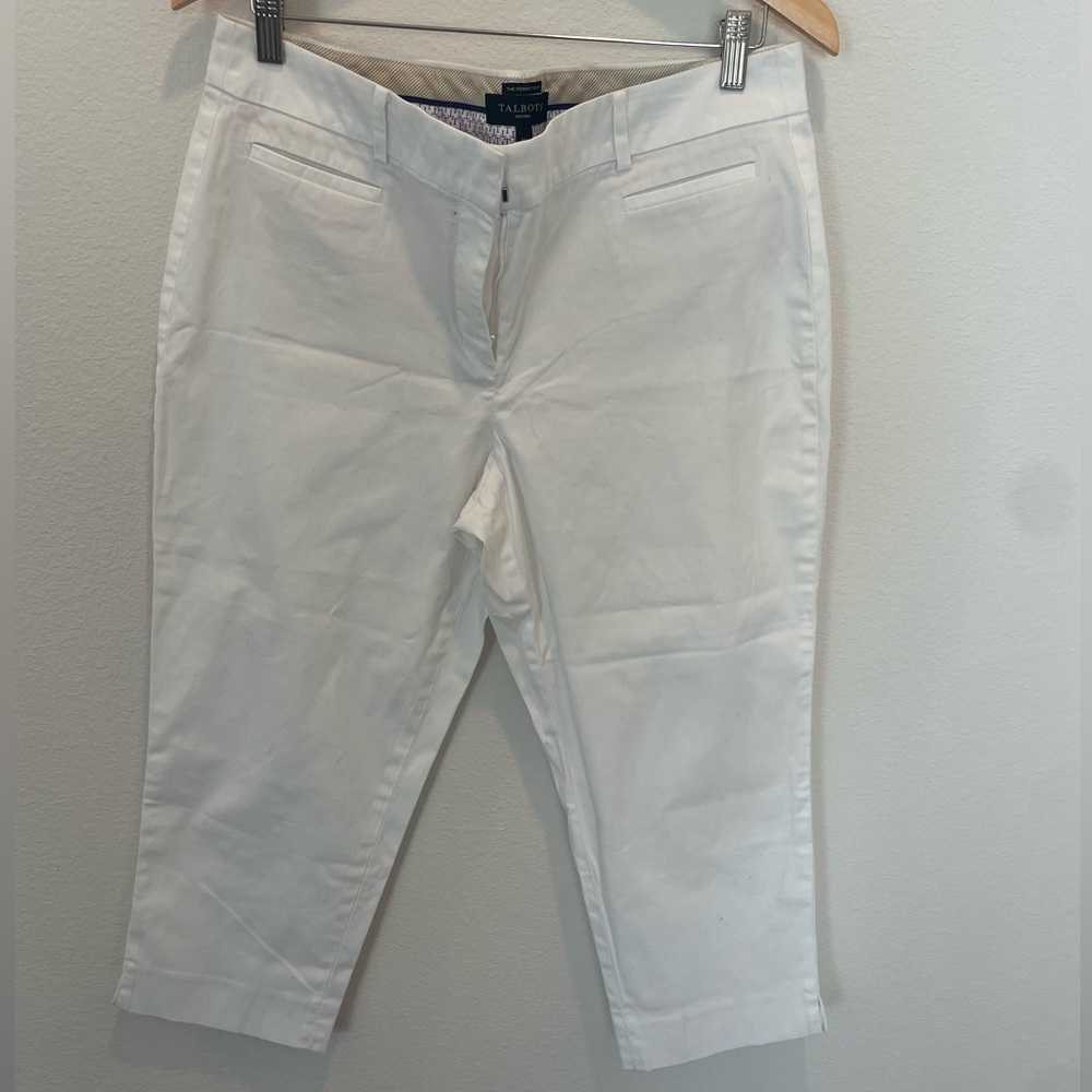 Talbots White Pants “The perfect crop” women’s white size 12p